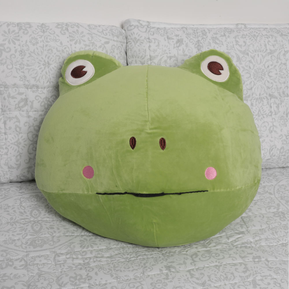 Cojín infantil ovalado con forma de rana 50x40 cm