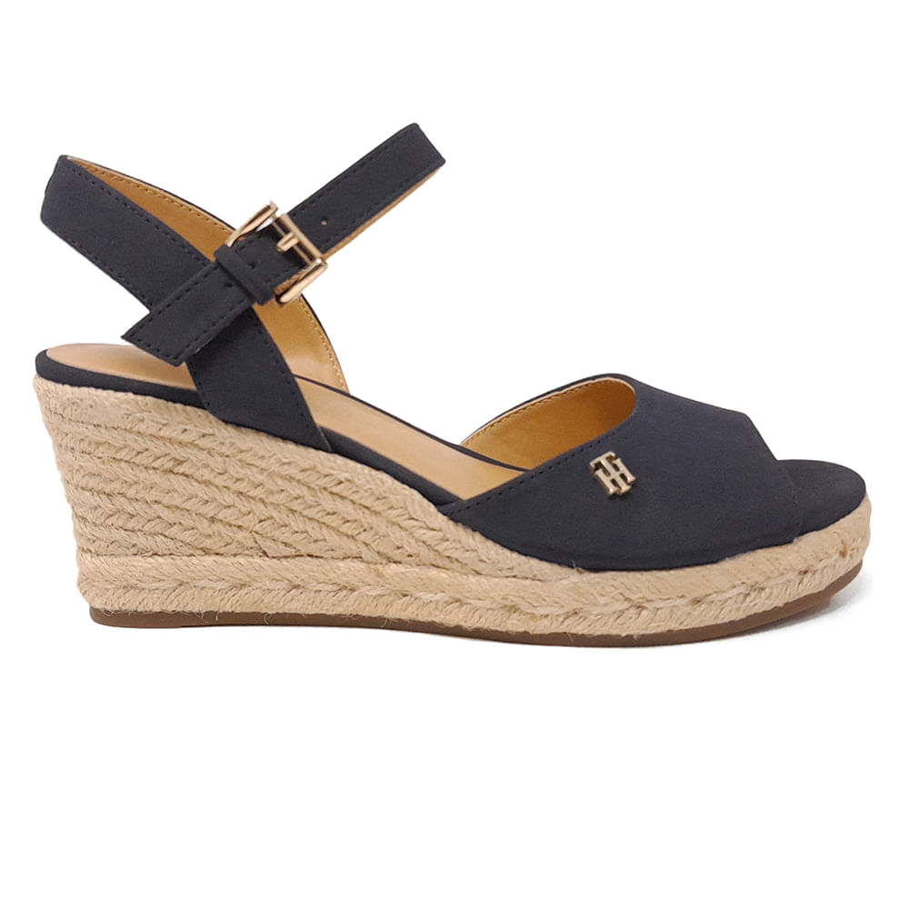 Sandalia casual Tommy Hilfiger Twgallie color navy para mujer