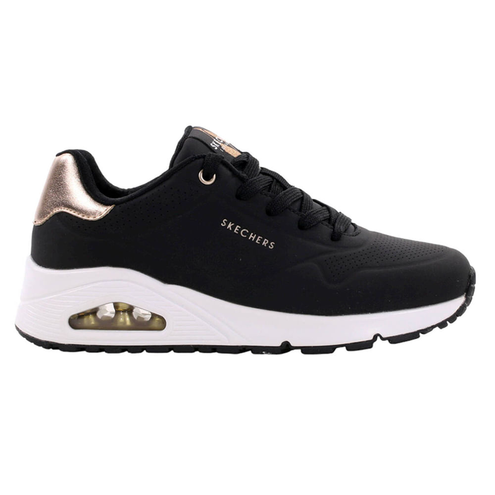 Zapato deportivo casual Skechers color negro para mujer