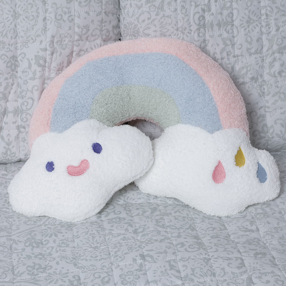 Cojín infantil con forma de arco iris 50 cm