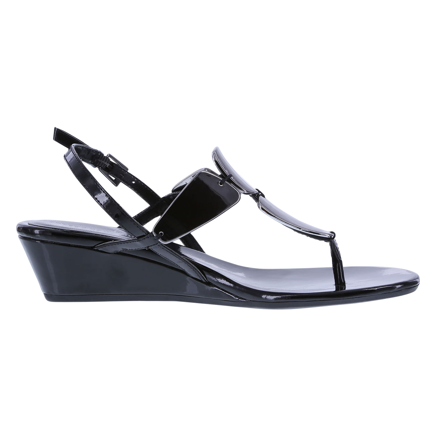 Sandalias Mork Mirroned negro para mujer