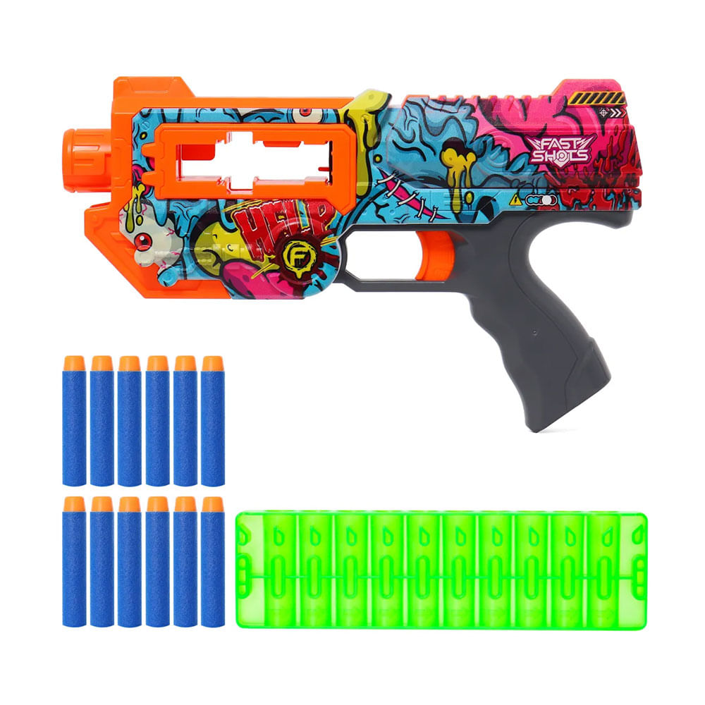 Fast Shots Set Lanzador Con 12 Dardos