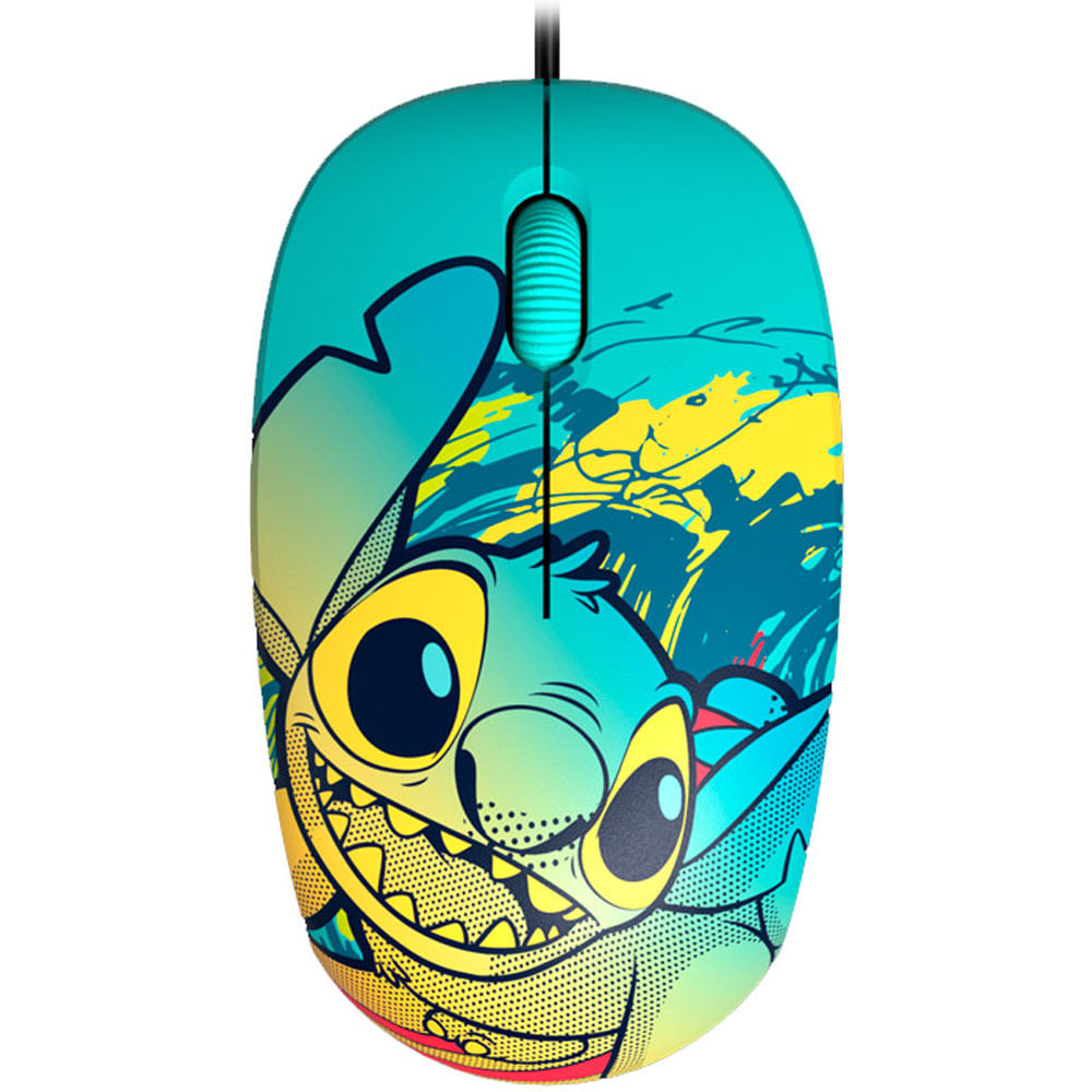 Mouse 3 botones cableado edición Stitch azul