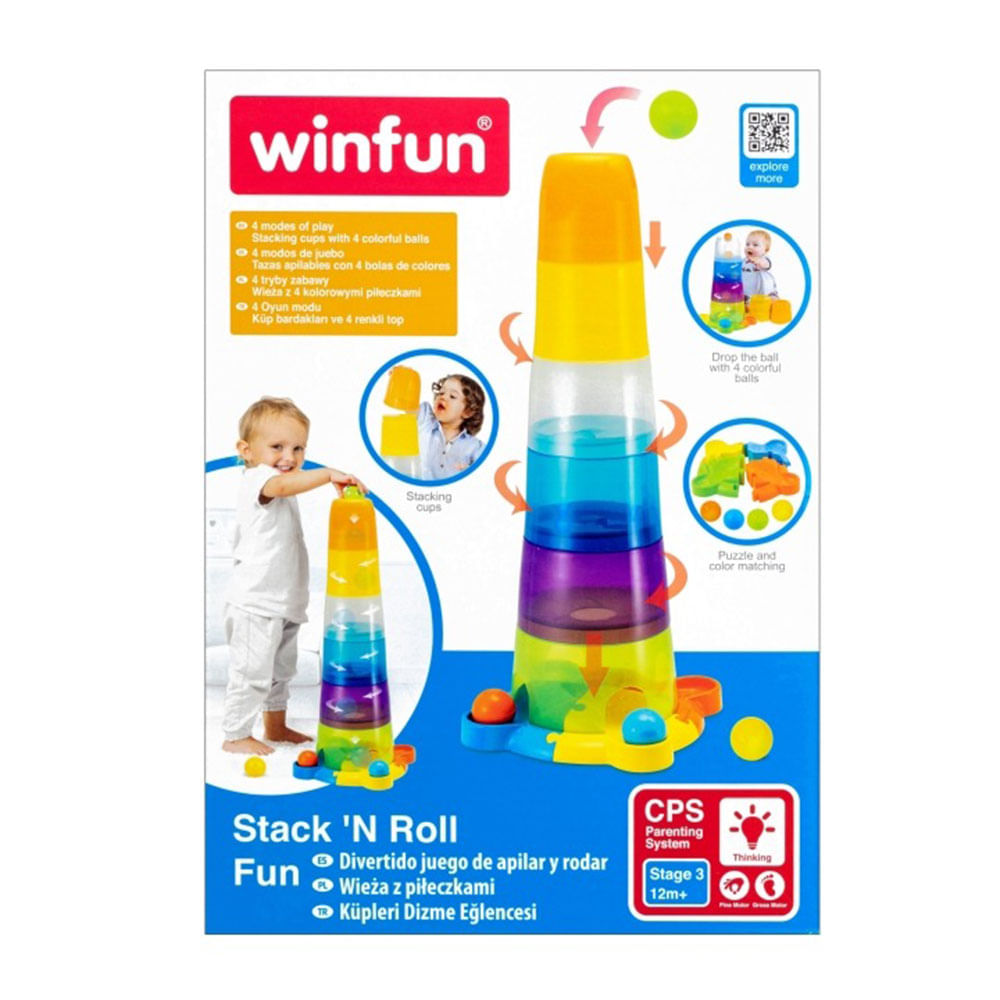 Winfun Divertido Juego de Apilar y Rodar 4 Modos de Juego
