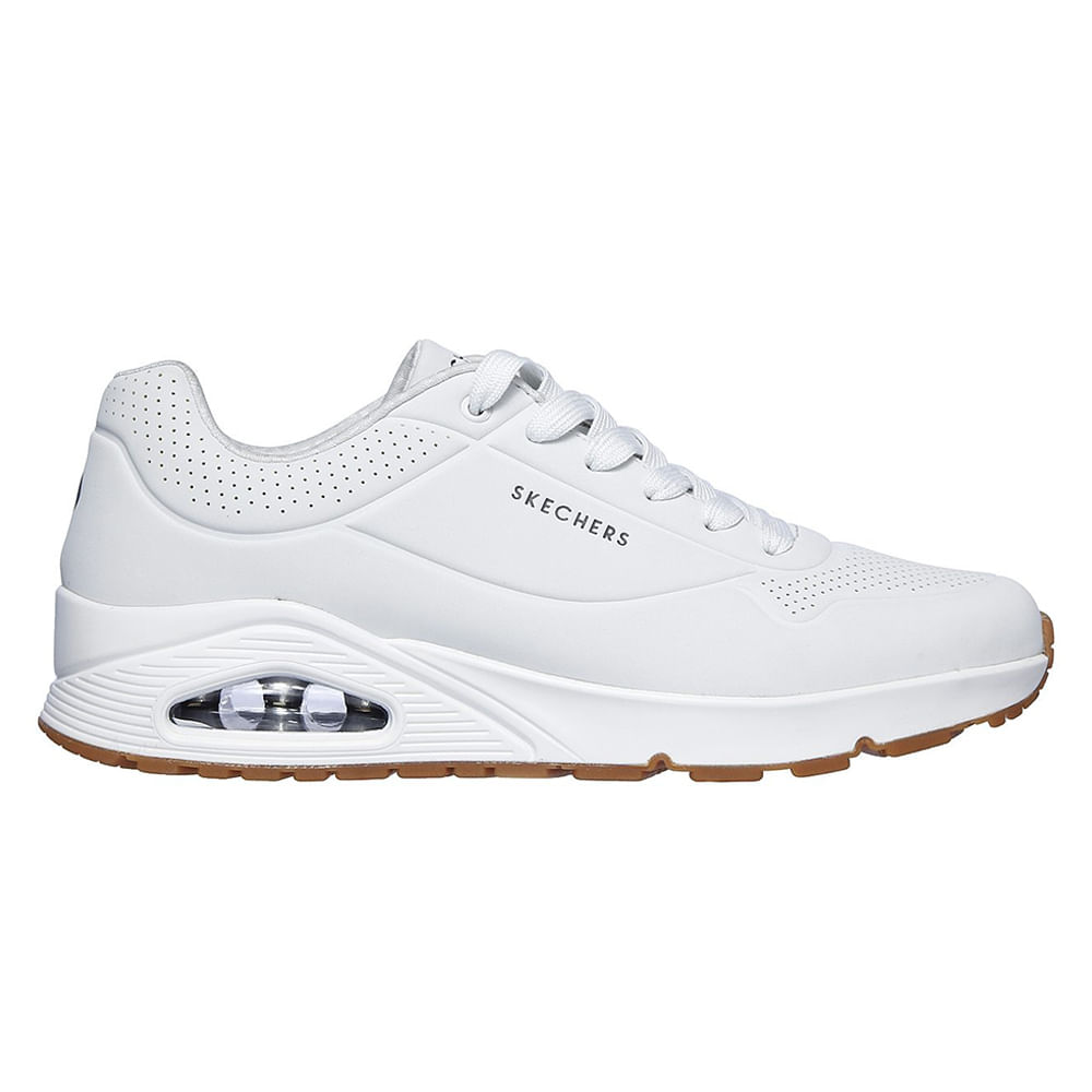 Zapato deportivo casual Skechers Uno blanco para hombre