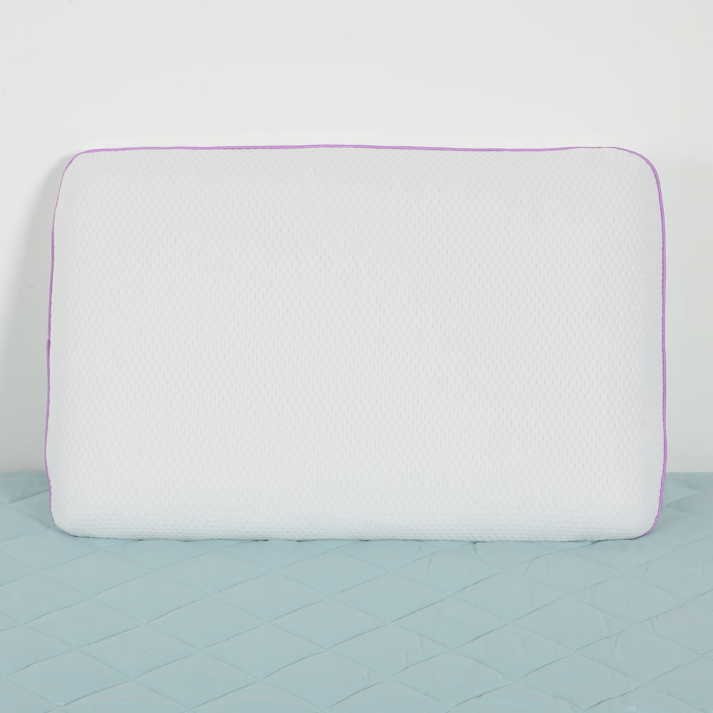 Almohada memory foam suave lavanda 55x35x12 cm