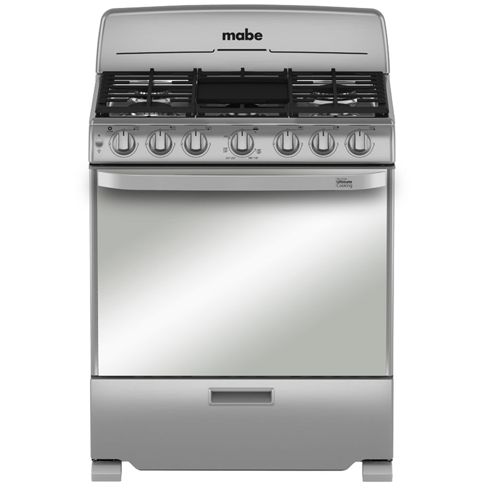 Cocina 6 quemadores con horno a gas 76 cm (30") EM7659BFIX2 Mabe