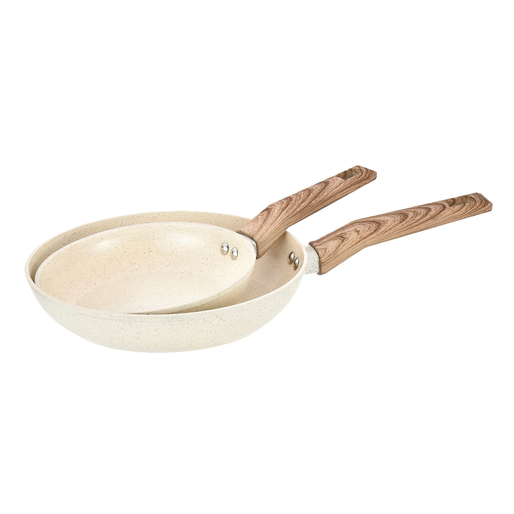 Set de Sartén color crema 2 piezas