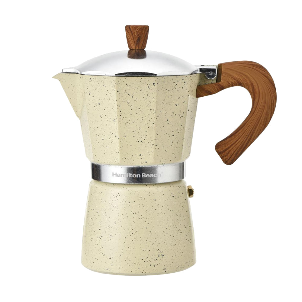 Cafetera italiana beige 24 cm