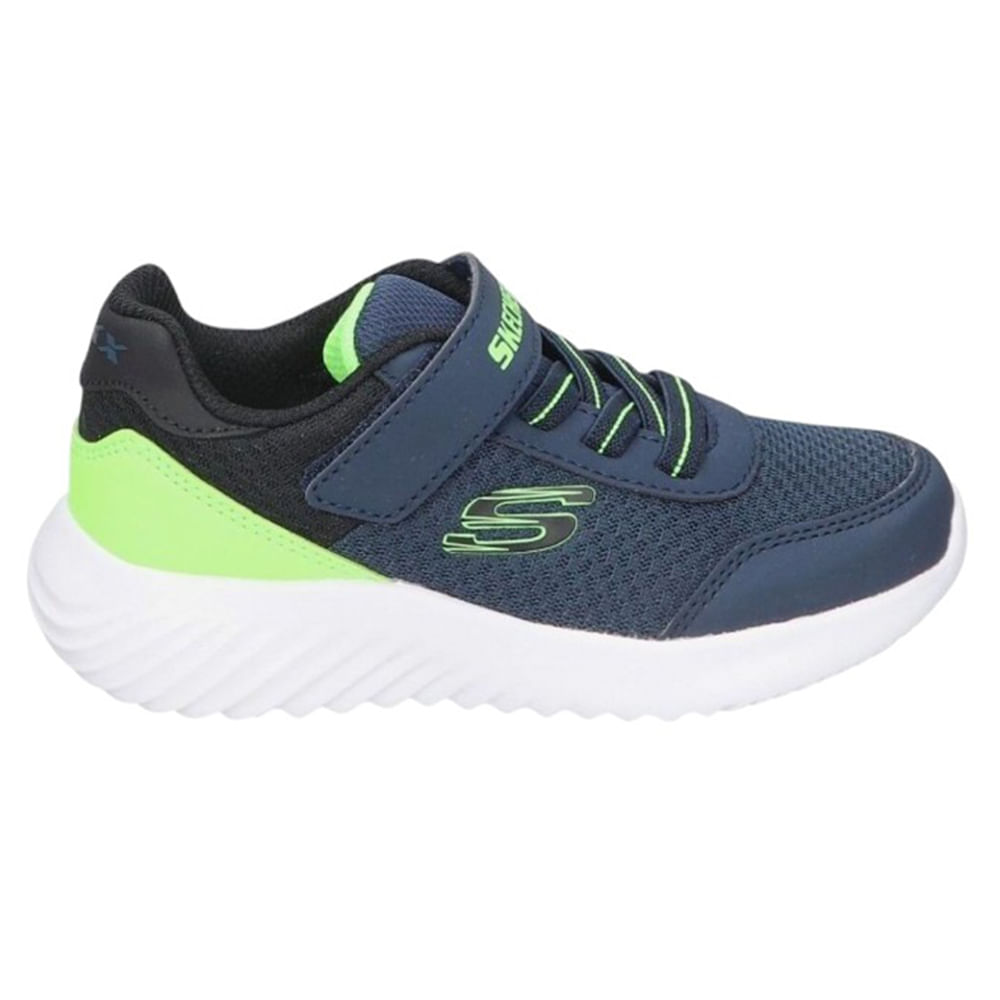 Zapato deportivo casual Skechers azul para niño bebé