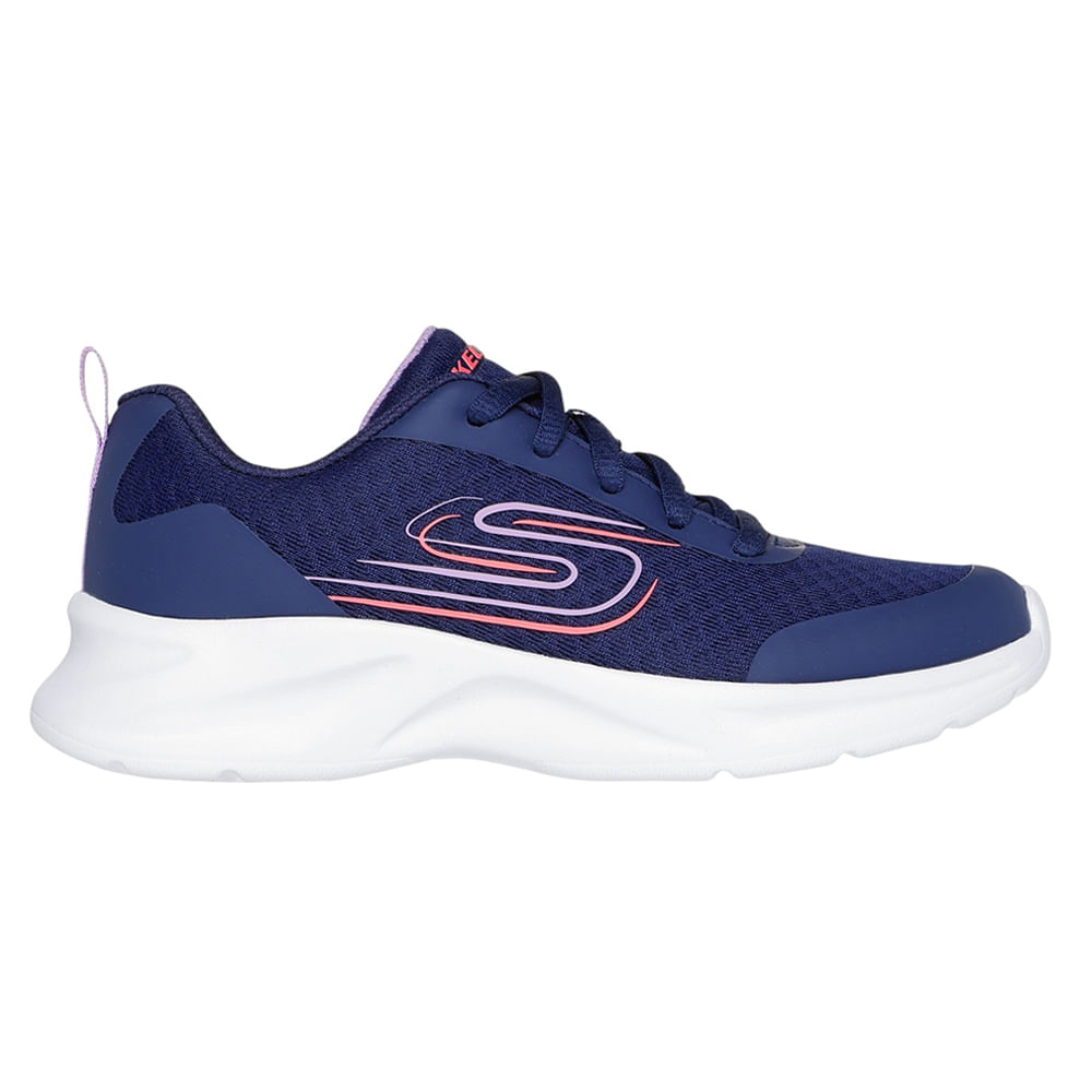 Zapato deportivo casual Skechers azul para niña