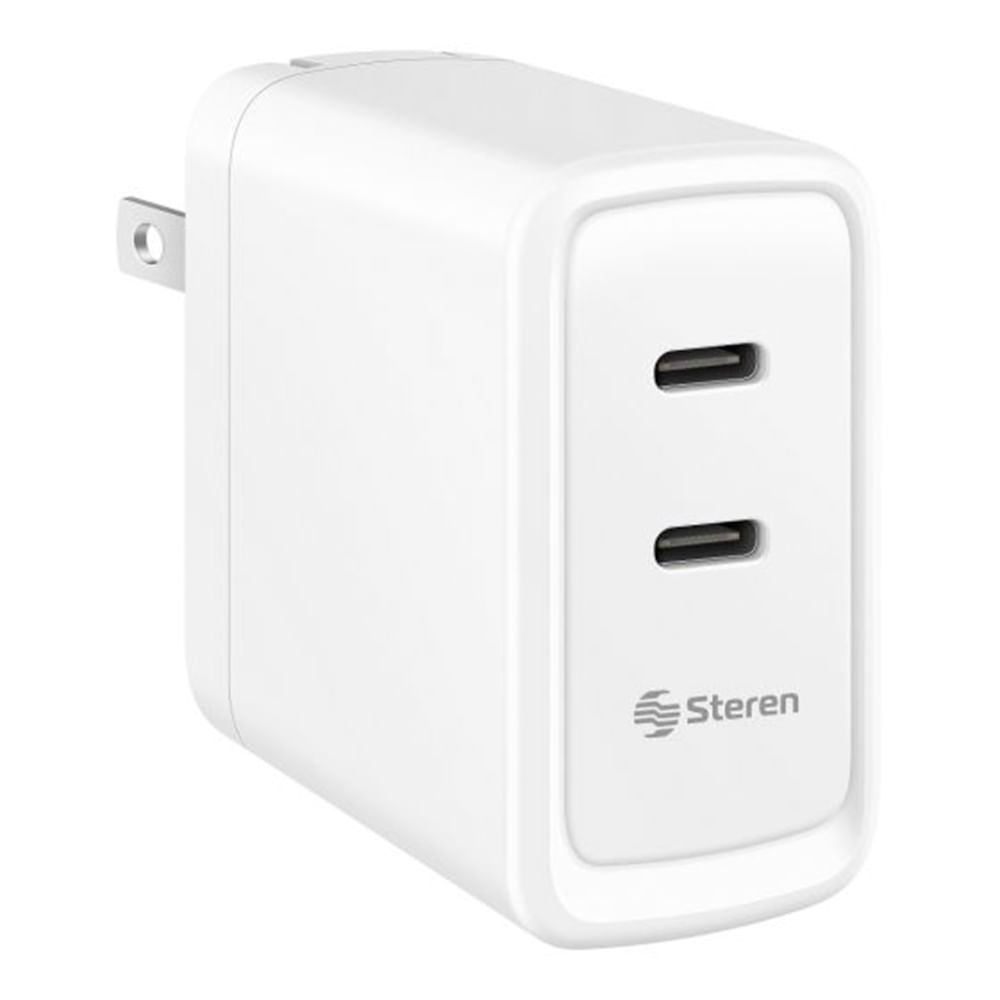 Cargador Steren 2 USB-C 20Watts