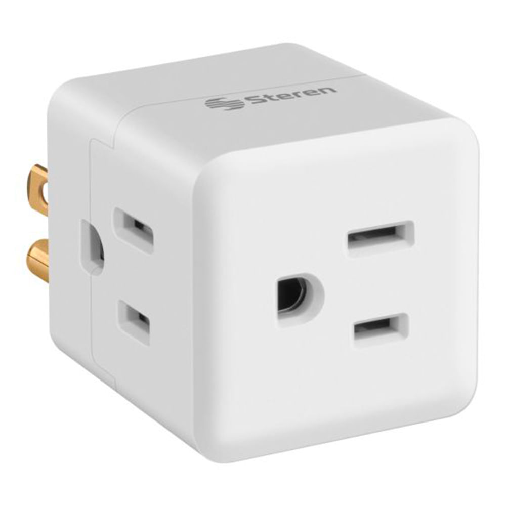 Clavija adaptadora de 3 contactos polarizados