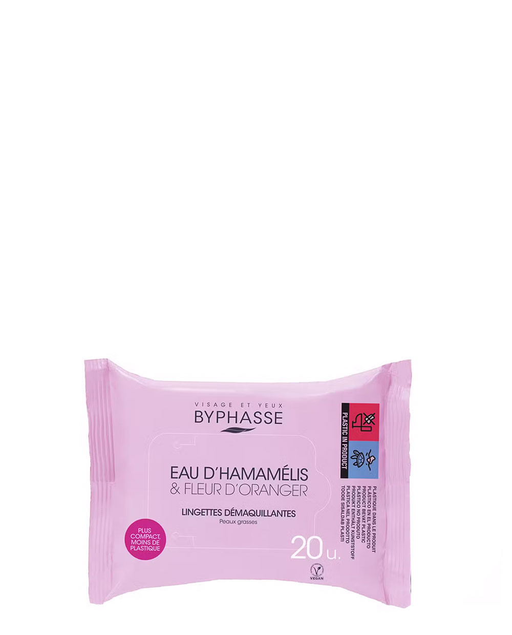 Toallitas Desmaquillantes Con Agua De Hamamelis & Flor De Naranjo Piel Grasa 20 Unidades