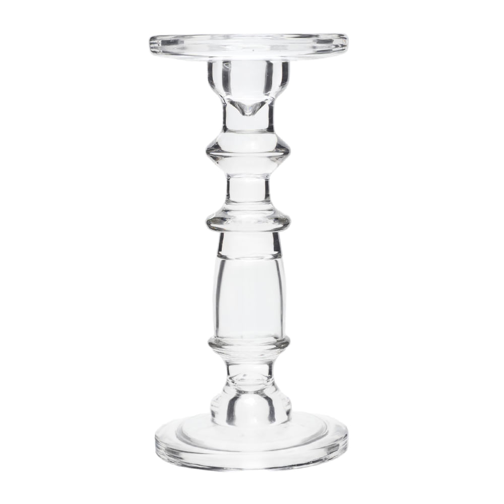 Porta vela de vidrio 11x25 cm