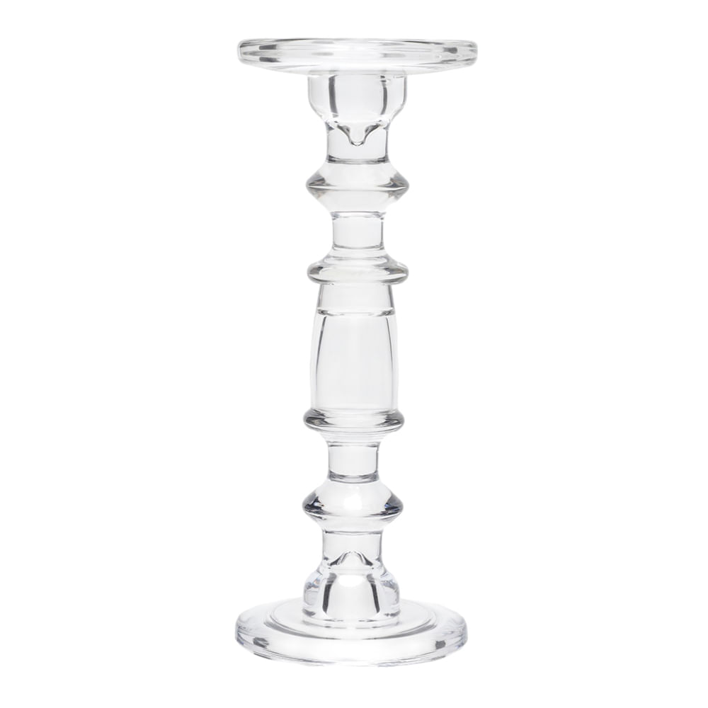 Porta vela de vidrio 11x30 cm