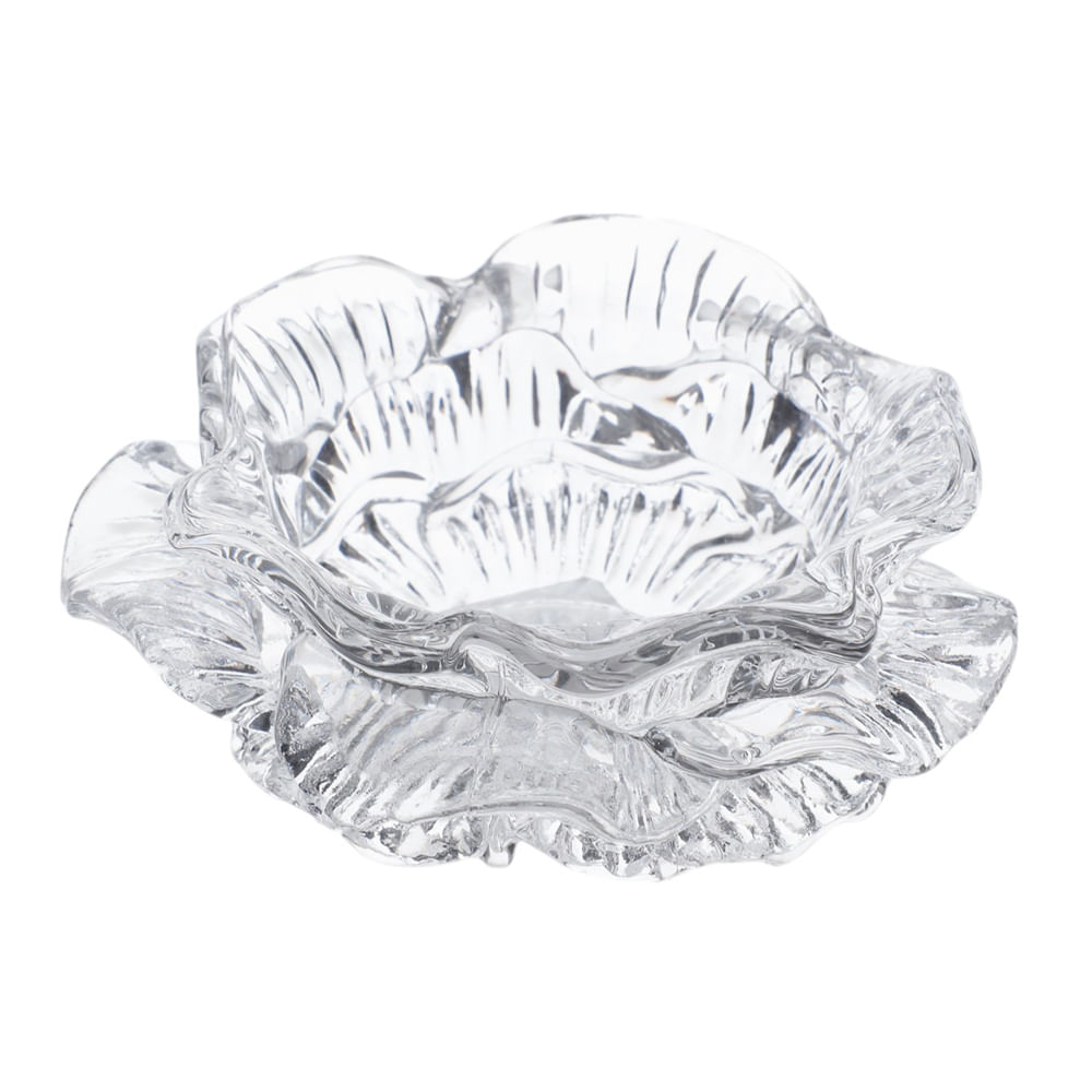 Porta vela de vidrio 10x4 cm