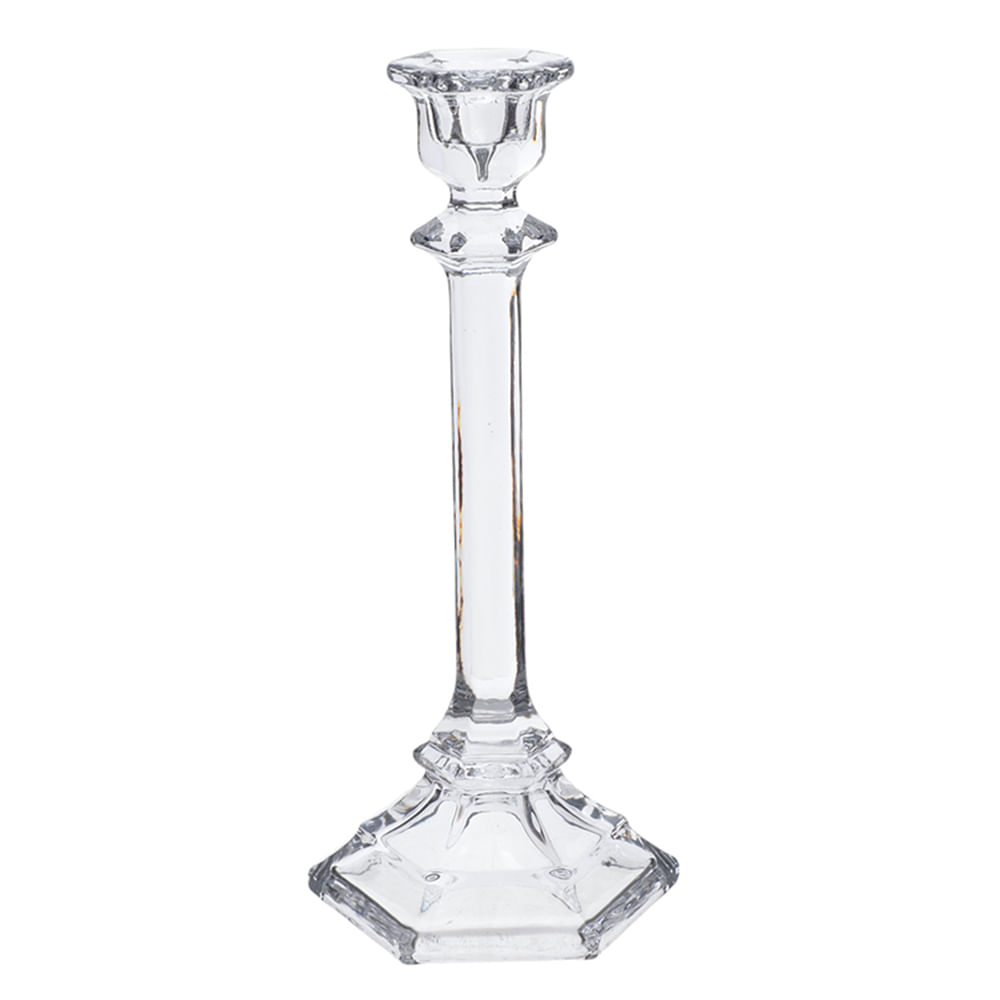 Porta vela de vidrio 10x24 cm