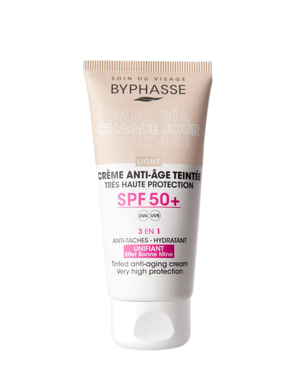 Byphasse Crema facial antiedad SPF 50+ color Light