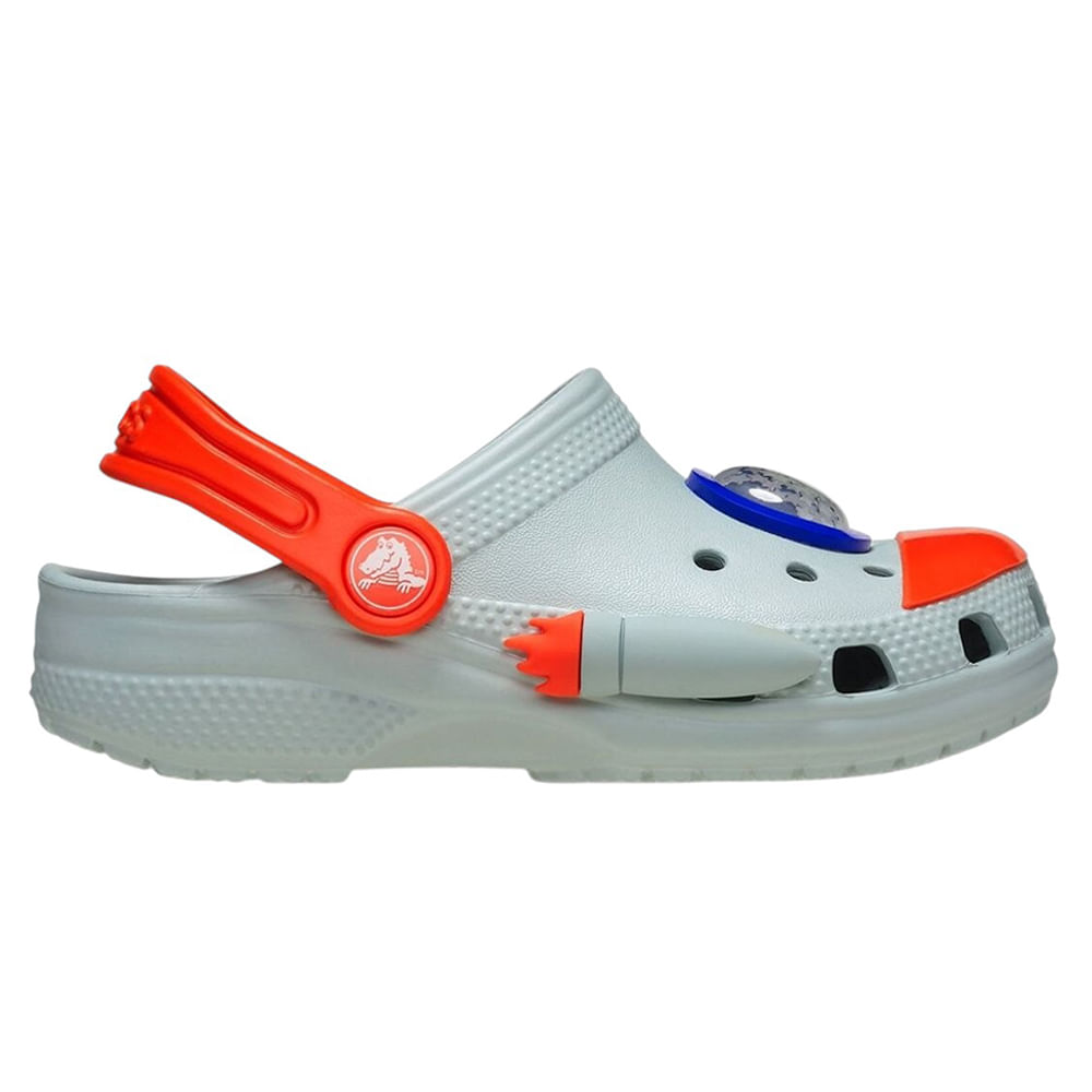 Crocs clásico Clog cohete gris para niño toddler (C)