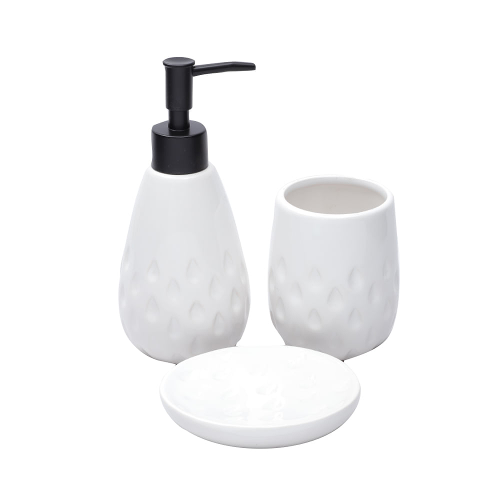 Set de 3 piezas de cerámica para baño