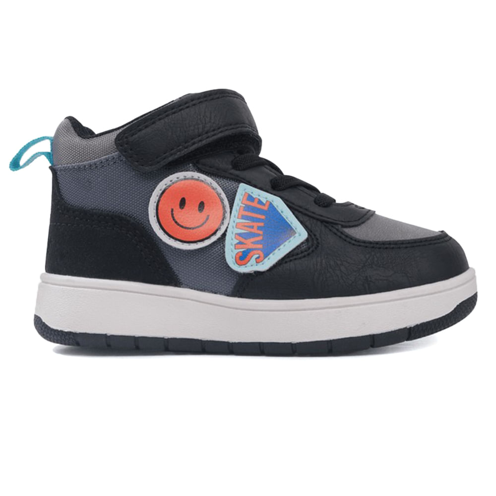 Botín casual Colloky negro/gris para niño bebé