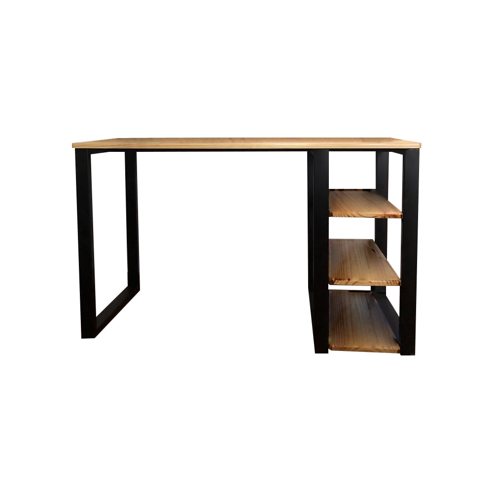 Mesa Escritorio Con Repisas En 2 Colores Con Madera De Pino (Escritorios)