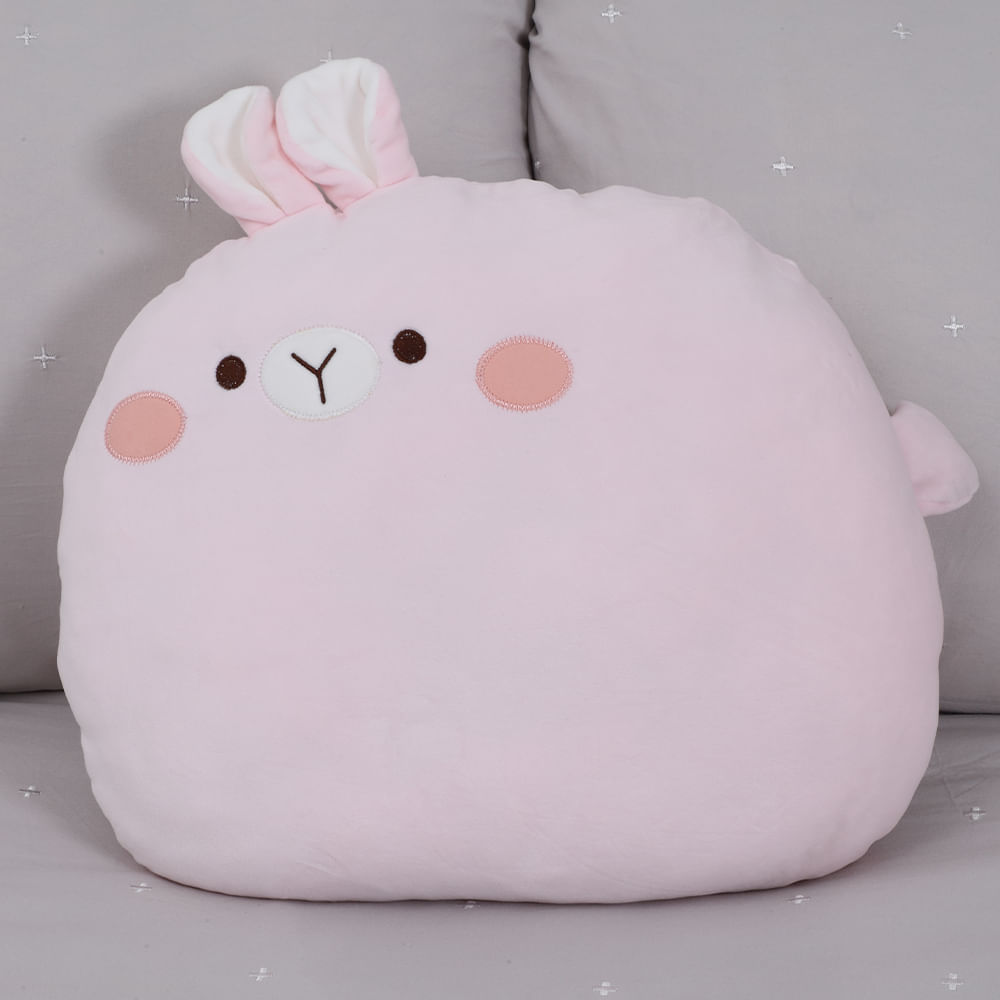 Cojín infantil conejo rosado 45 cm