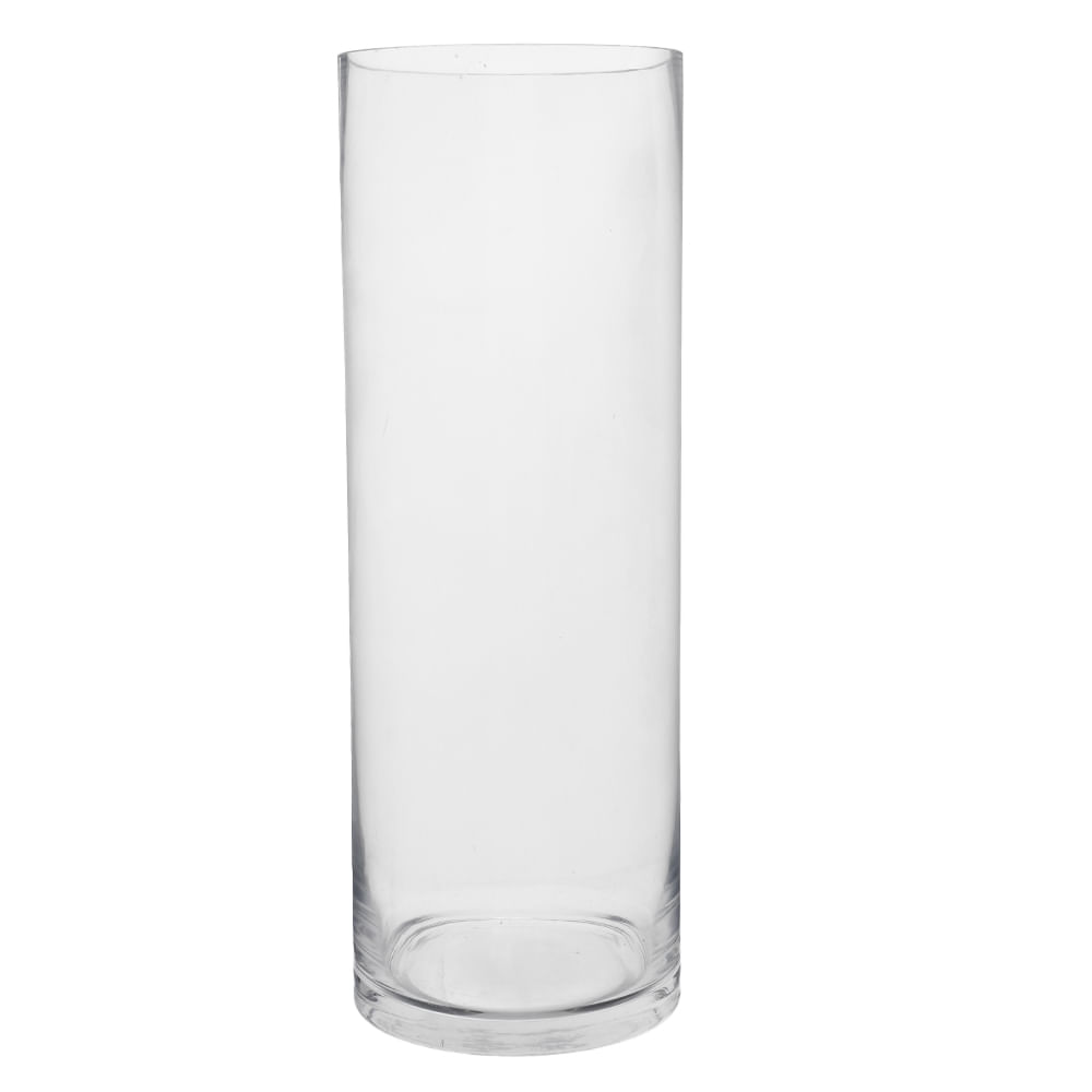 Florero cilíndrico transparente 14xh40cm