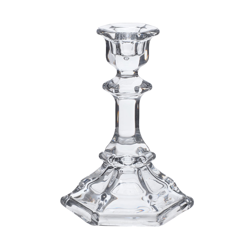 Portavela de vidrio transparente 10x15cm