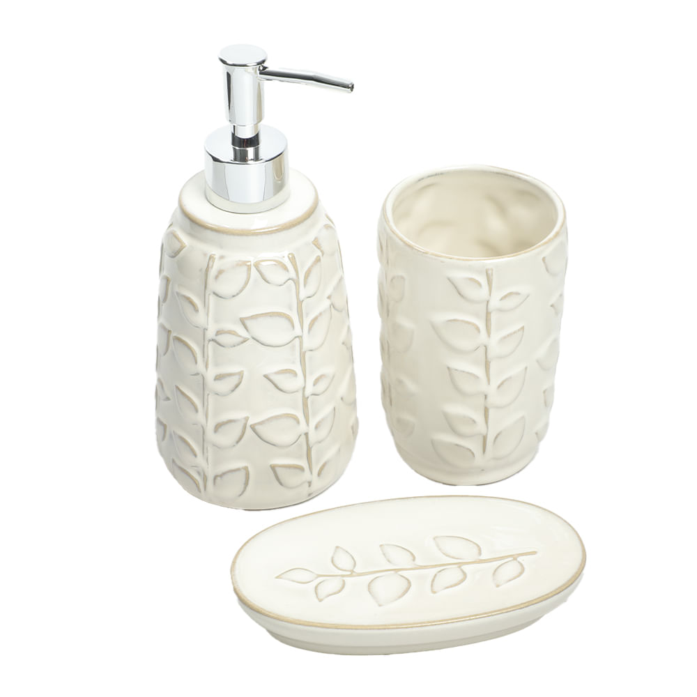 Set 3 piezas de cerámica para baño