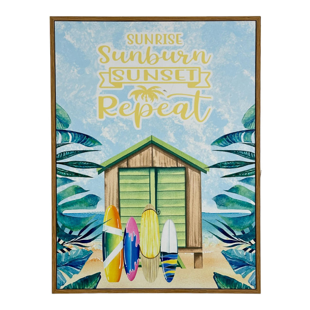 Placa decorativa playera 30x2x40 cm