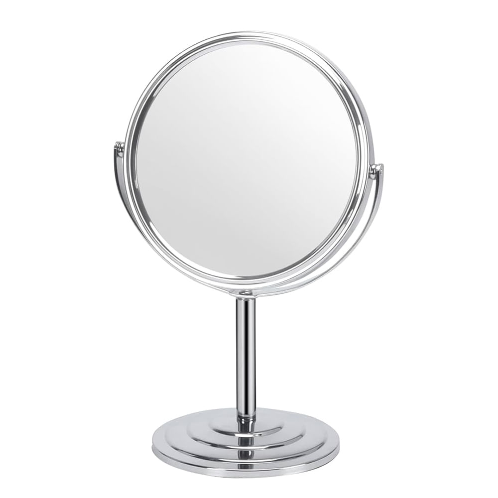 Espejo de tocador redondo con base 19x31cm