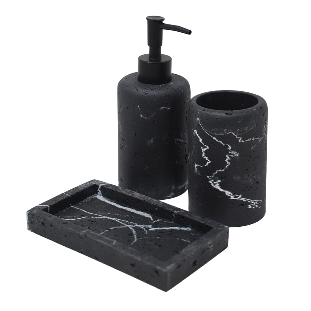 Set de baño 3 piezas decorativas