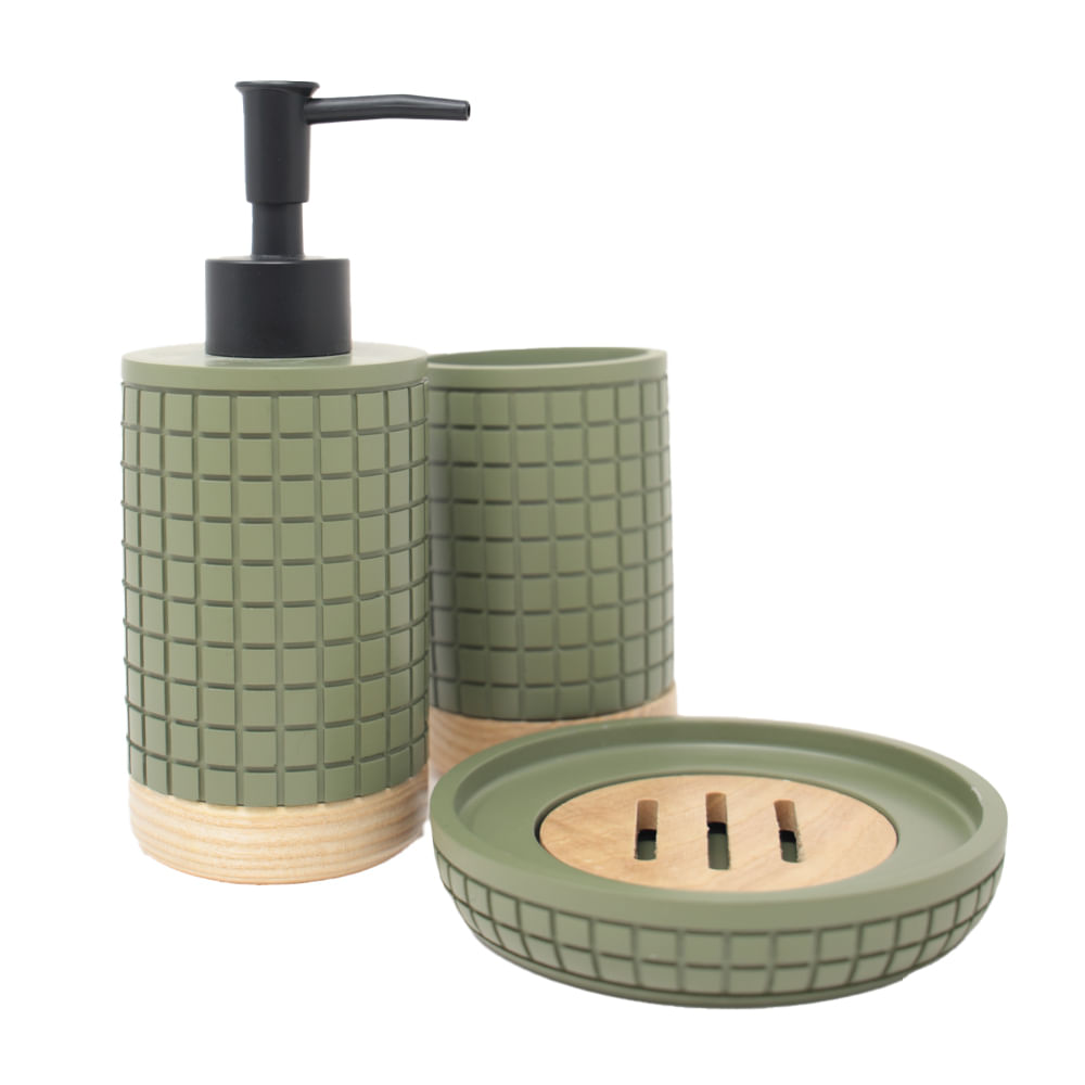 Set de baño 3 piezas decorativas