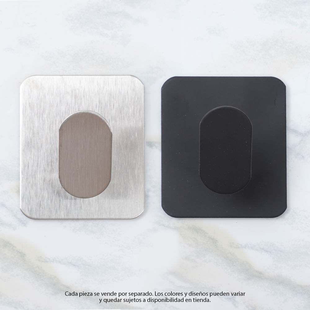 Gancho adhesivo rectangular para baño surtido 4.5x5.1cm (1 pieza)