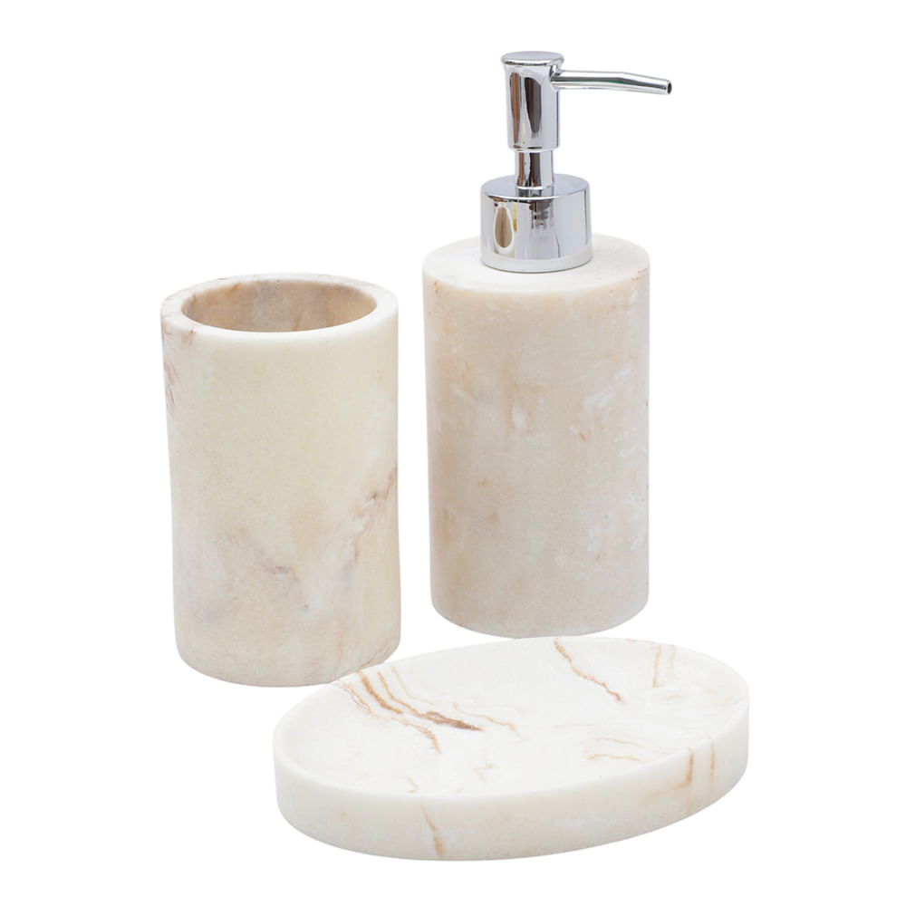 Set 3 piezas de resina para baño