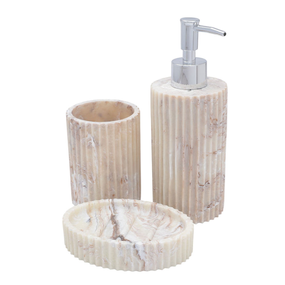 Set 3 piezas de resina para baño