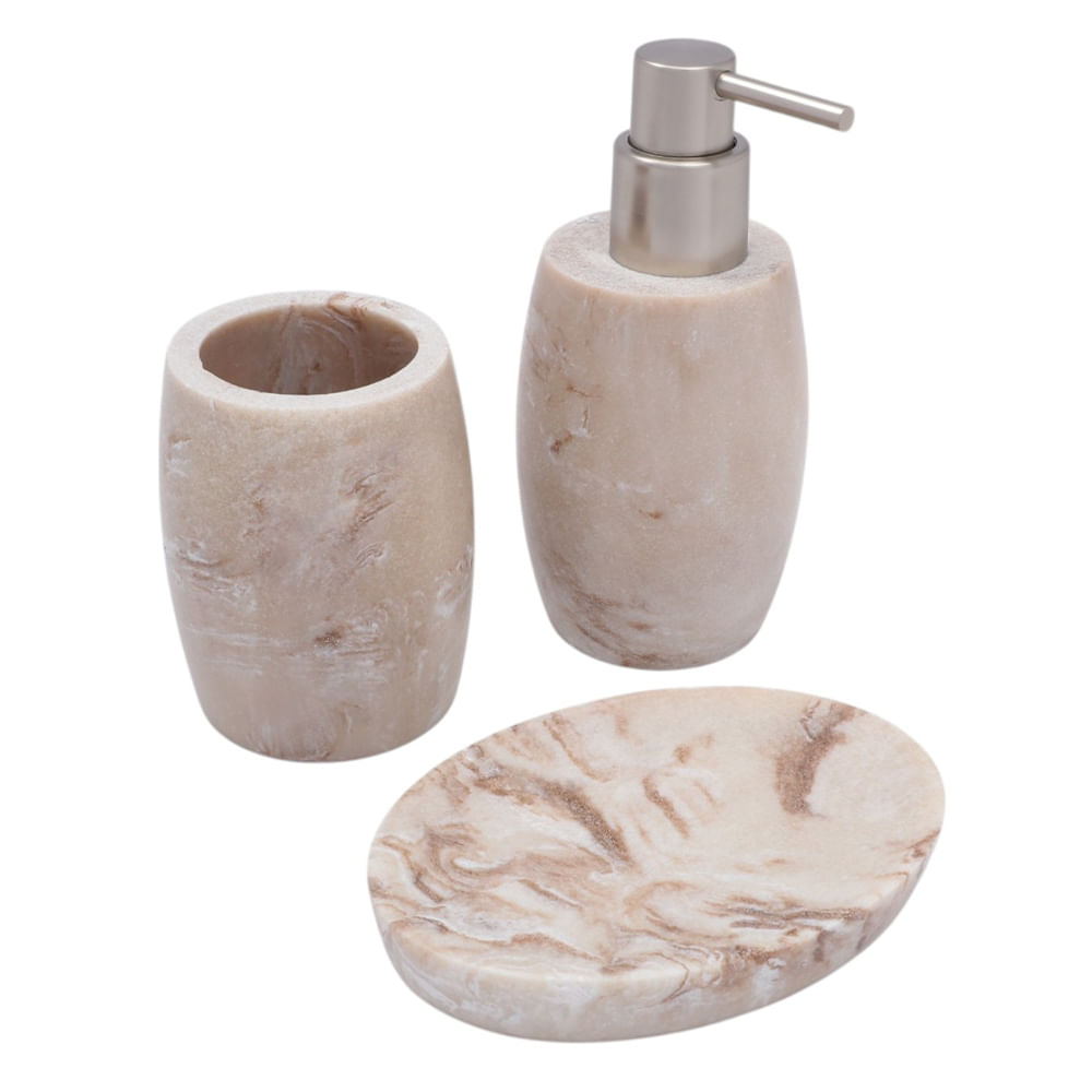 Set 3 piezas de resina para baño