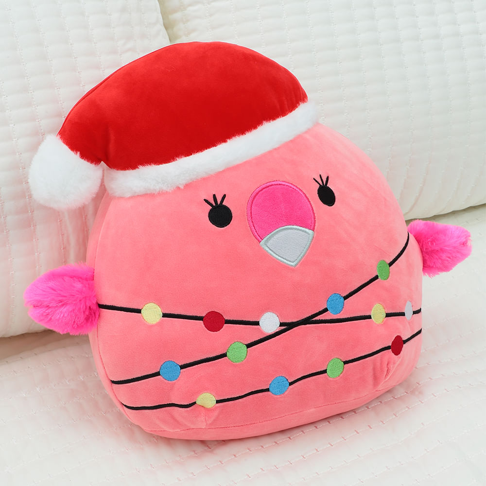 Cojín infantil con forma de pollo luces navideño 35 cm