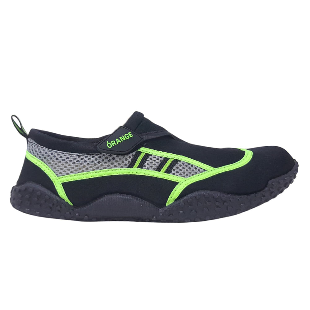 Zapato acuático Orange negro/verde para hombre