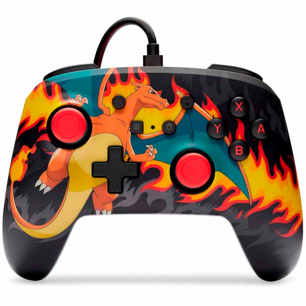 Control alámbrico para Nintendo Switch Charizard firestorm