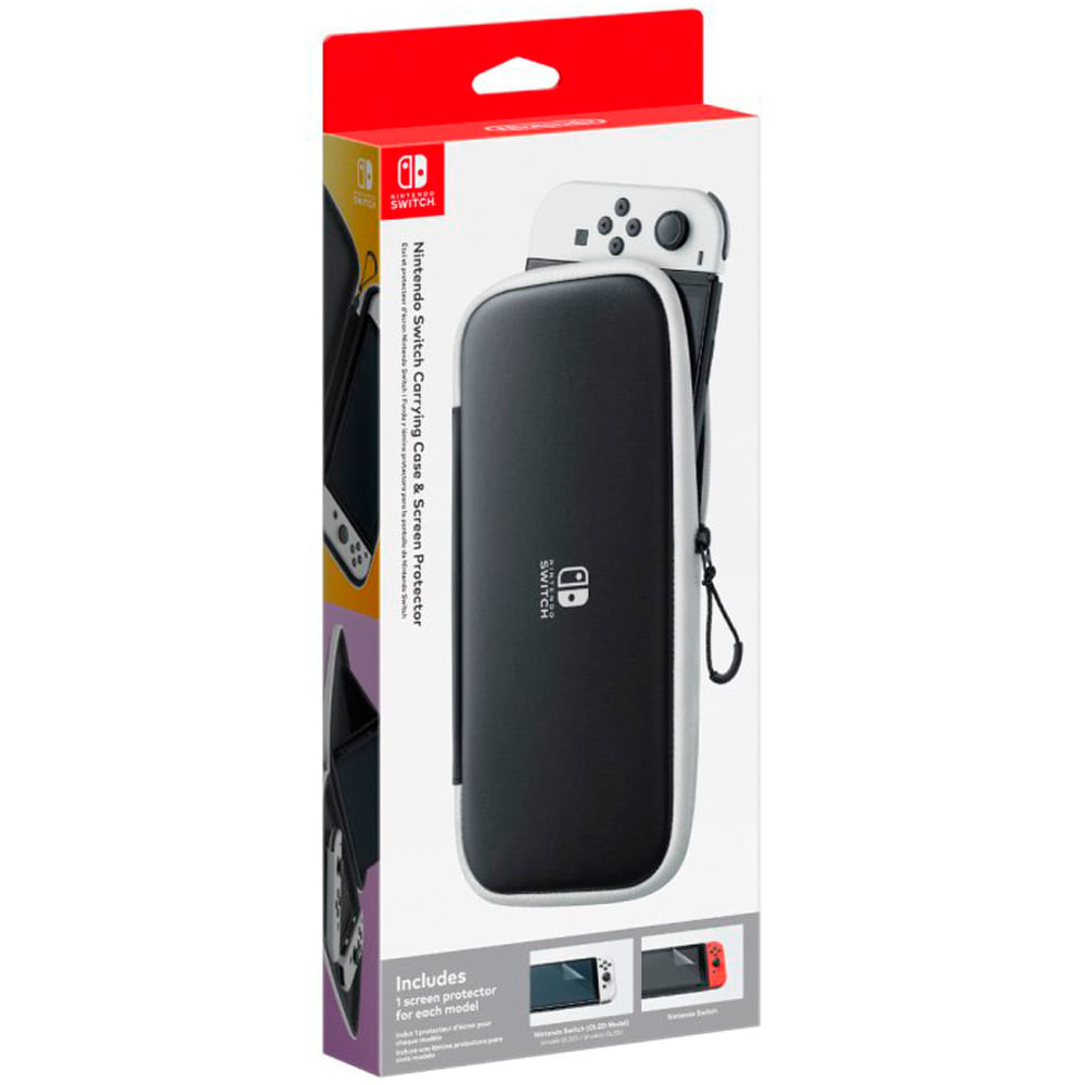 Estuche de transporte y protector de pantalla para Switch OLED