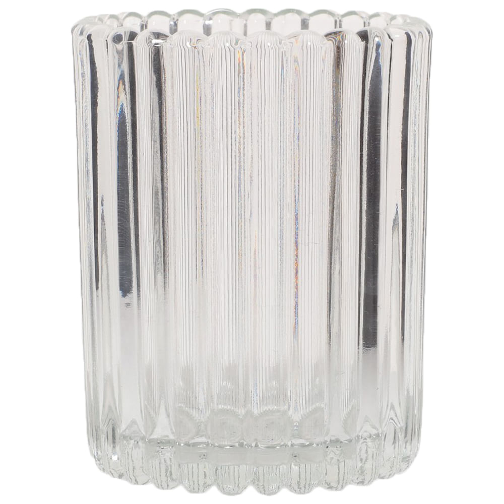 Portavela decorativo de vidrio 8x10 cm