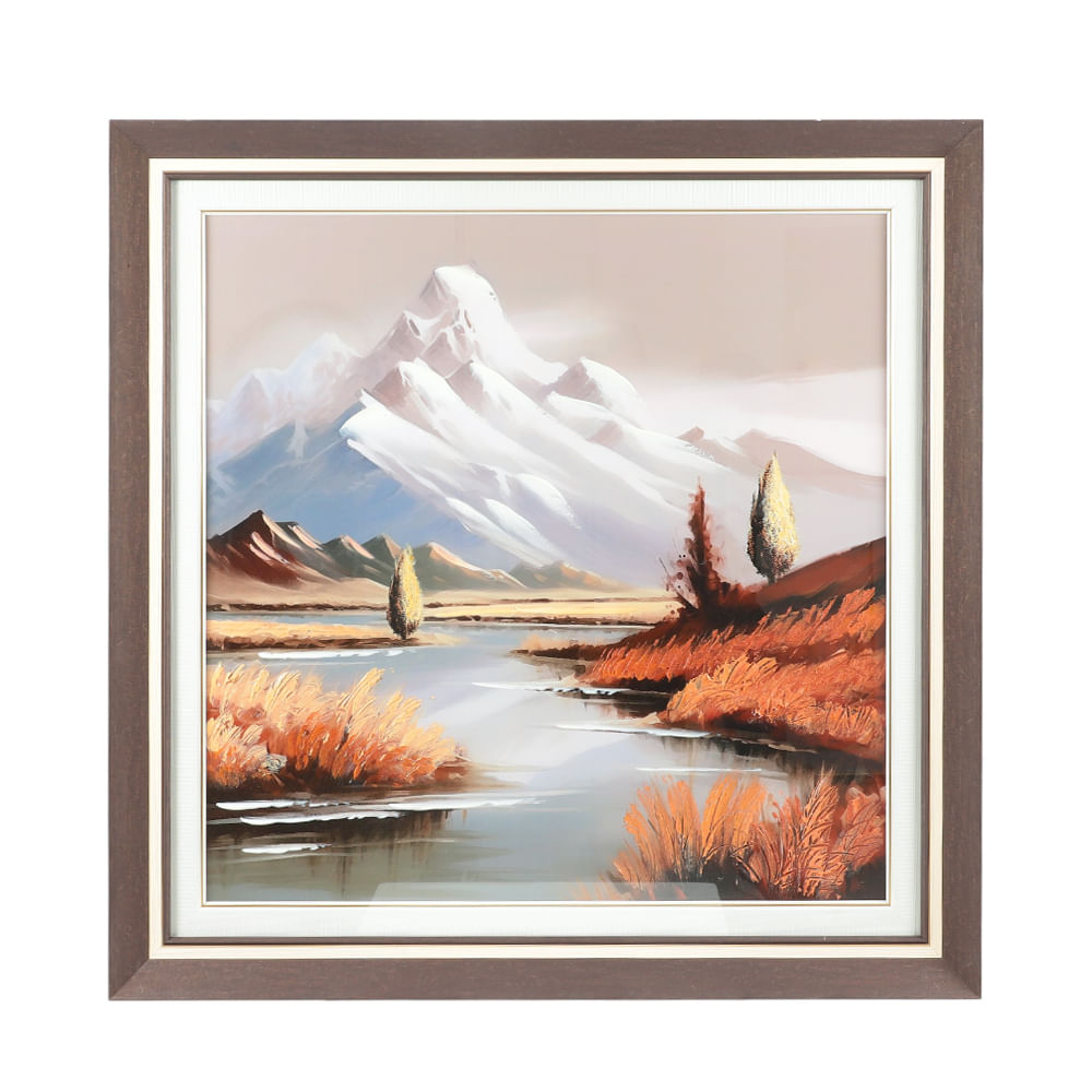 Cuadro paisaje de montaña 83.5x83.5cm