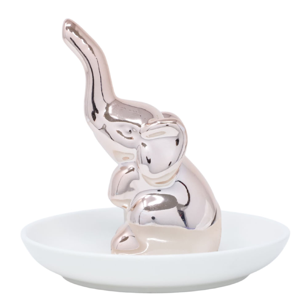 Joyero de bandeja con elefante 9x10 cm