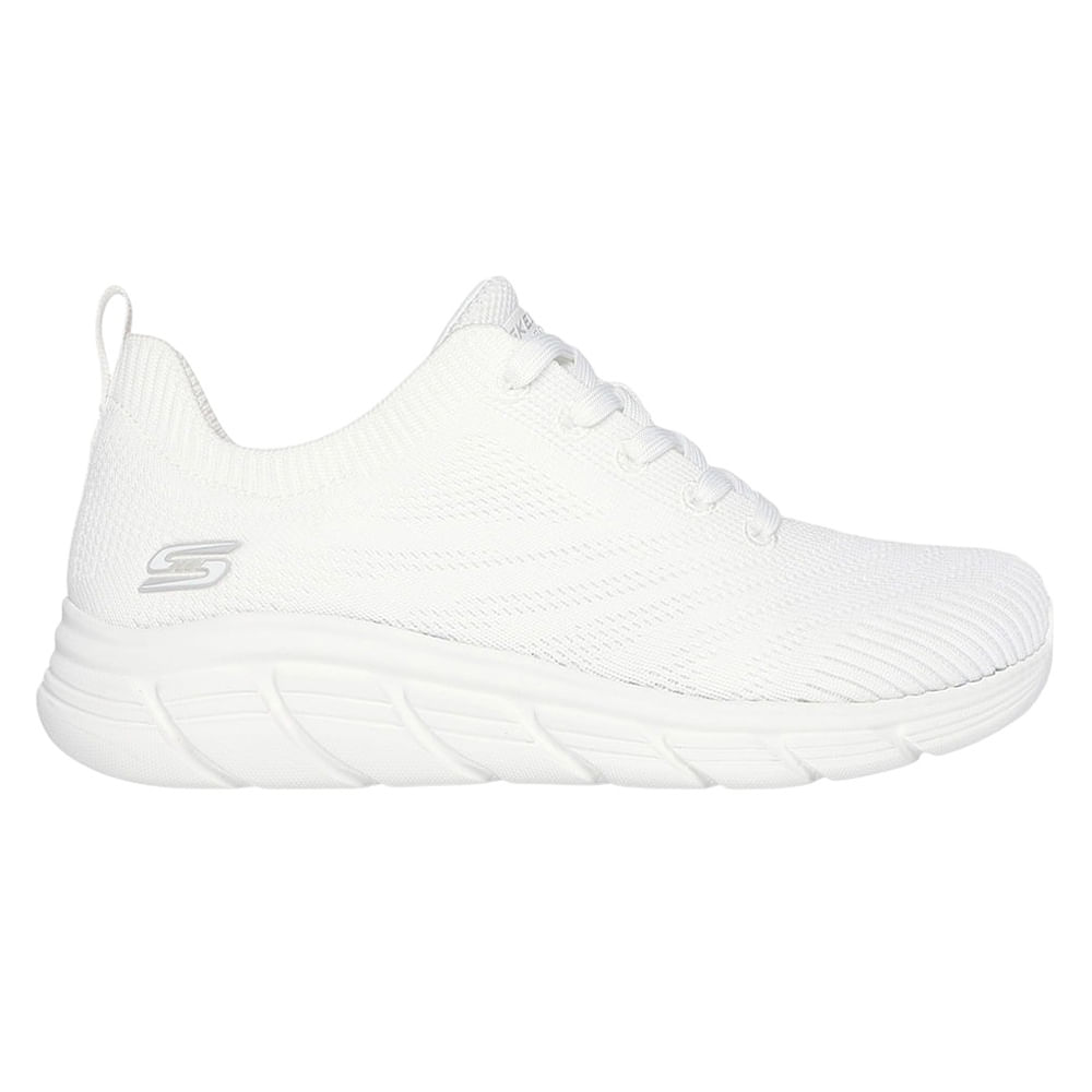 Zapato deportivo casual Skechers blanco para mujer