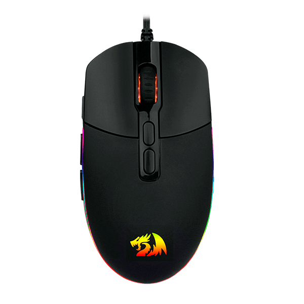 Mouse Gaming Redragon Invader M719-RGB, Ambidiestro, 10k DPI, 78grms, 8 botones, Negro