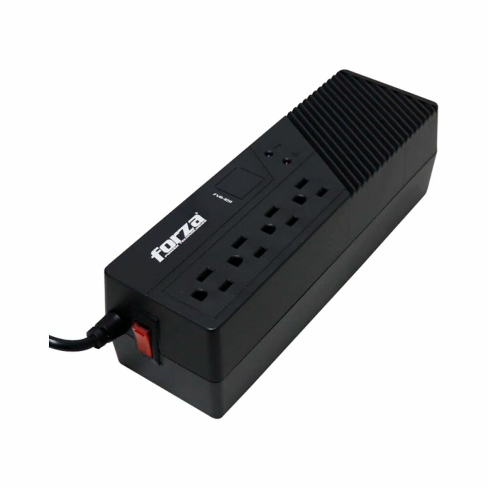 Regulador de voltaje Forza 1000Voltios/ 500Watts 4 tomas certificados NEMA 5-15R