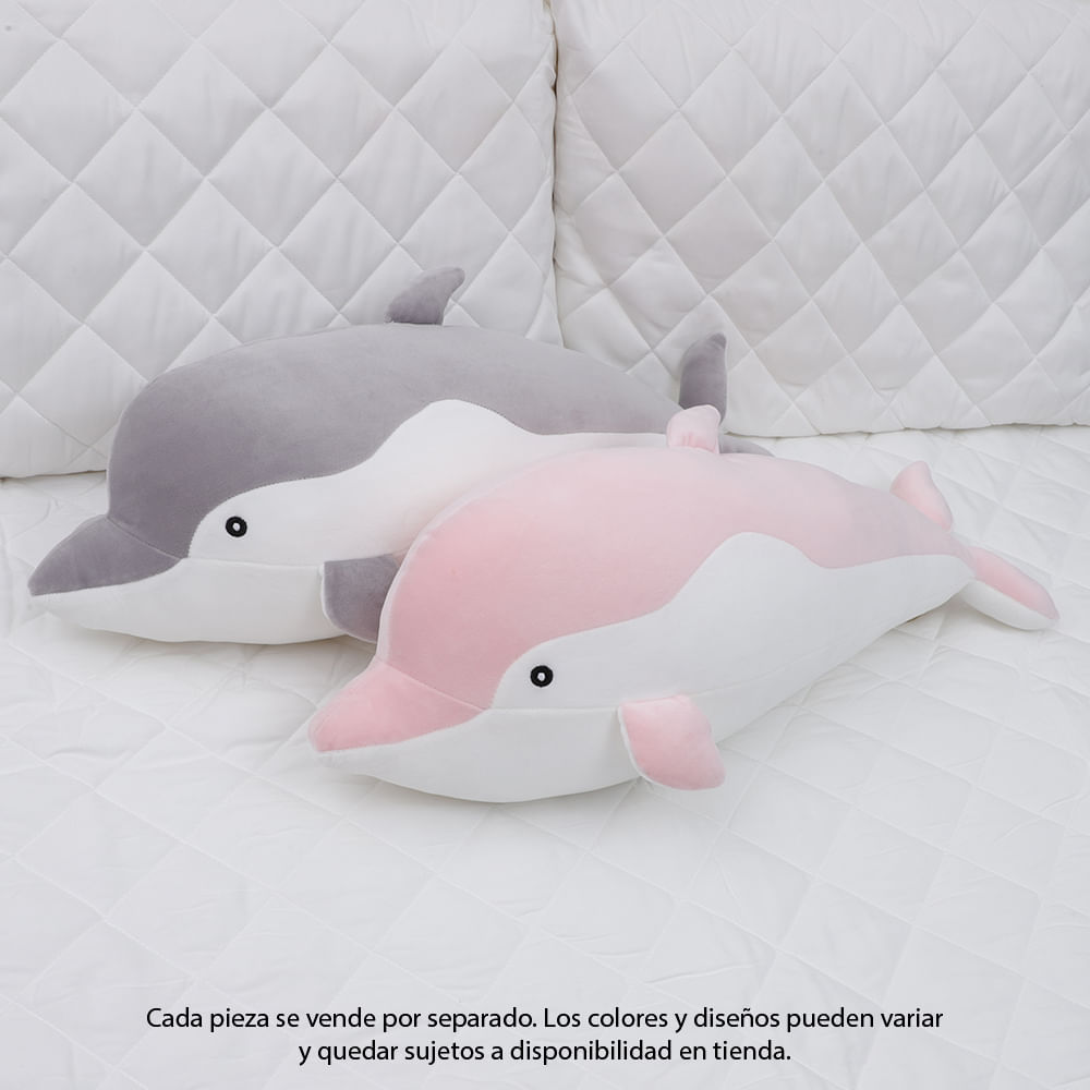 Cojín infantil surtido con forma de delfín 70x34 cm